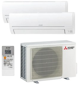 Condizionatore a muro multisplit inverter MITSUBISHI ELECTRIC MSZ-HR 9 + 12 14000 BTU classe raffreddamento A++, classe di riscaldamento A+, bianco