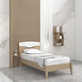 Letto smile con piedi in legno, letto singolo, piazza e mezza e matrimoniale +10 colorazioni