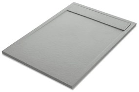 Piatto doccia SENSEA in resina Neo grigio L 80 x L 120 x H 3 cm opaco effetto pietra