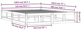 Giroletto 135x190 cm Double in legno Massello