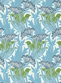 Morris & Co Tapete Laceflower - Garden Green/ Lagoon