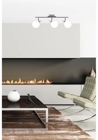 Lampada da soffitto in argento con paralume in vetro 12x62 cm Ghost - Candellux Lighting