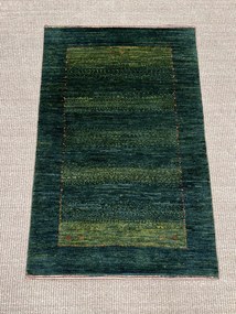 Loribaft Tappeto 90x60 Verde (Iran) Annodato A Mano
