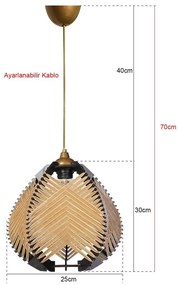 Lampadario nero/beige con paralume in tessuto ø 25 cm – Opviq lights