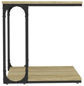 Tavolino rovere sonoma 50x35x52 cm in legno multistrato