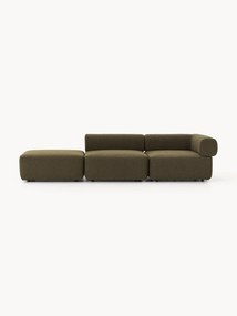 Chaise longue componibile in bouclé Anton