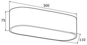 Argon 0903 - Plafoniera TONI 2xE27/15W/230V nero