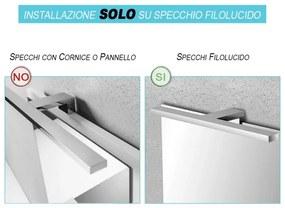 Lampada LED per specchio con luce naturale e trasformatore incluso