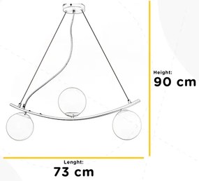 ONLI - Lampadario a sospensione con filo TRIO 3xE14/6W/230V bianco
