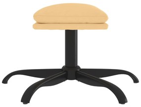 Sgabello crema 60x60x36 cm in microfibra