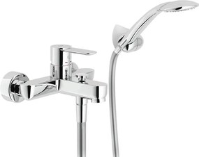 Rubinetto per vasca getto laminare cristallino Sand per muro cromo NOBILI