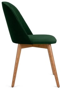 Sedia da pranzo BAKERI 86x48 cm verde scuro/faggio