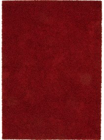 benuta Tappeto a pelo lungo Swirls Rosso scuro 133x190 cm - Tappeto design moderno soggiorno