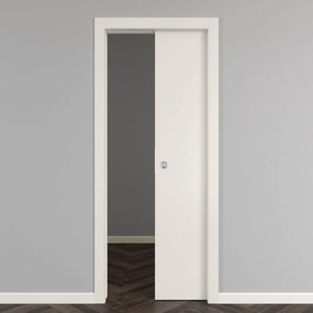 Porta interna scorrevole Strauss in MDF colore bianco, L 60 x H 210 cm, apertura reversibile