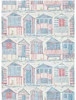 Strandhäuser Tapete Beach Huts von Sanderson - Nautical