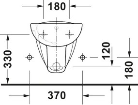 Duravit 22571500002 - Bidet sospeso D-CODE ceramica/bianco lucido