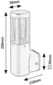 Rabalux 77033 - Applique a LED da esterno KALISZ LED/7W/230V IP54 antracite