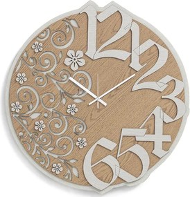 Orologio rotondo da parete NATURE2 in legno laminato D30cm TTE