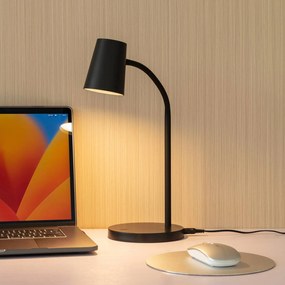 Lindby Lampada LED da tavolo Ailina, altezza 36 cm, nero, dimmerabile