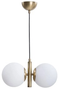 Lampada a sospensione con paralume in vetro oro e bianco ø 15 cm Monera - Squid Lighting