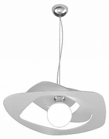 Warped sospensione d.50 cm. 1 luce grigio 1157-s50-gr