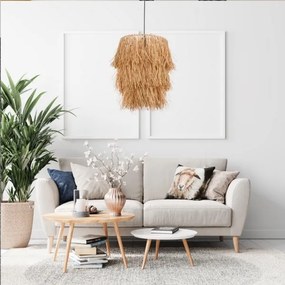 Lampadario a sospensione TASSEL 1xE27/40W/230V in rafia