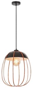 Rabalux 72034 - Lampadario a sospensione con filo SVENS 1xE27/60W/230V nero/arancione
