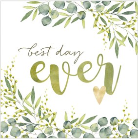 Set di 40 tovaglioli di carta Best Day Ever