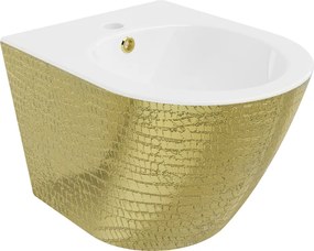 Mexen Lena bidet sospeso, bianco/motivo dorato a squame - 35224808