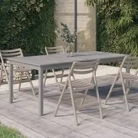 Tavolo da Giardino Grigio 200x100x75cm Legno Massello di Acacia 318745