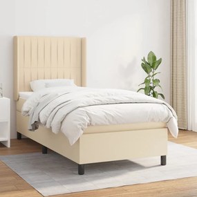 Giroletto A Molle Con Materasso Crema 90x190 Cm İn Tessuto /