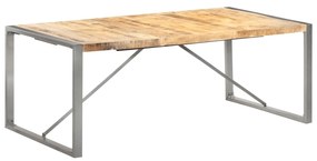 Tavolo da Pranzo 200x100x75cm in Legno Massello di Mango Grezzo