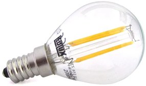 Lampada Filo Led Con Filamento E14 G45 4W=40W 360 Gradi Bianco Caldo 2700K Bulbo Globo Piccolo Sfera SKU-43001