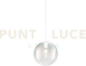 Sospensione 1 luce attacco e27 con cavo cm 250 in vetro 1234 d.25cm...