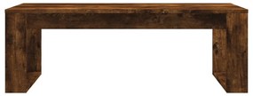 Tavolino da salotto rovere fumo 102x50x35 cm legno multistrato