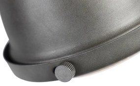 Faretto industriale in acciaio con legno orientabile 3 luci - Emado