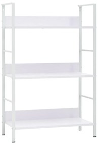 Scaffale Libri 3 Ripiani Bianco 60x27,6x90,5 Legno Multistrato /