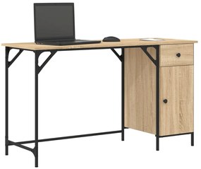 Scrivania Computer Rovere Sonoma 131x48x75 cm Legno Multistrato