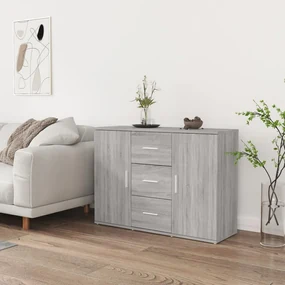 Credenza grigio sonoma 91x29,5x65 cm in legno multistrato