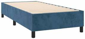 Giroletto a molle blu scuro 90x190 cm in velluto