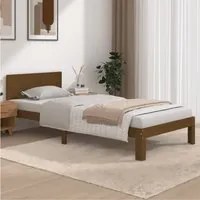 Giroletto Marrone Miele in Legno Massello di Pino 90x200 cm 810483