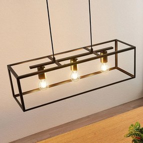 Lampada a sospensione Lindby Emily, 72 cm, nero, a 3 luci, metallo