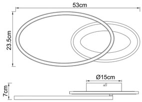Globo 67264-24 - Lampadario LED a plafone SILLA LED/24W/230V