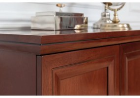 Armadietto basso per ufficio o studio in stile classico a 3 ante C635B