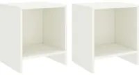 Comodini 2 pz Bianco 35x30x40 cm in Pino Massello cod mxl 29902