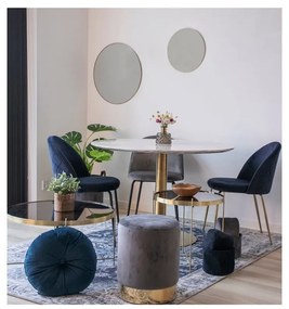 Tavolo da pranzo rotondo con piano in marmo ø 110 cm Bolzano - House Nordic