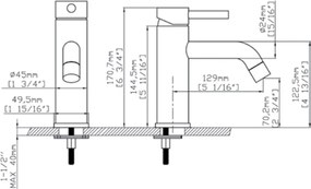 New Line Miscelatore Per Lavabo In Acciaio Inox nero opaco