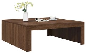 Tavolino Salotto Rovere Marrone 100x100x35 Cm Legno Multistrato /