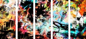 Quadri 5 pezzi – Arte unica di graffiti
