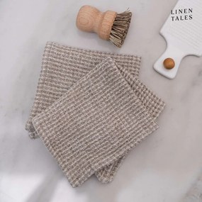 Asciugamani di lino in set da 2 26x26 cm Natural - Linen Tales